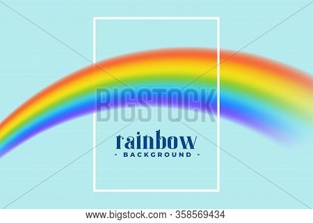 Rainbow Background With Text Space Design Vector Illustration.