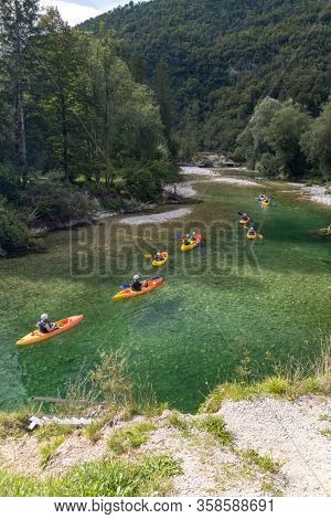Rafting, Sava Bohinjka in Triglav national park, Slovenia
