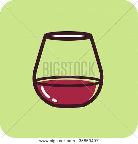 Ilustracja w Stemless kielich wina