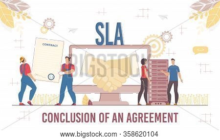 Successful Business Solution And Agreement Level. Deal Conclusion, Cooperation Development Through M