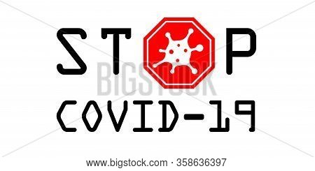 Coronavirus 2019-ncov. Corona Virus Icon. Red Sign Isolated On White Background. China Pathogen Resp