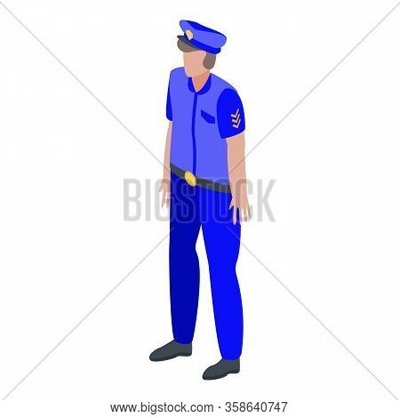 Police Patrolman Icon. Isometric Of Police Patrolman Vector Icon For Web Design Isolated On White Ba