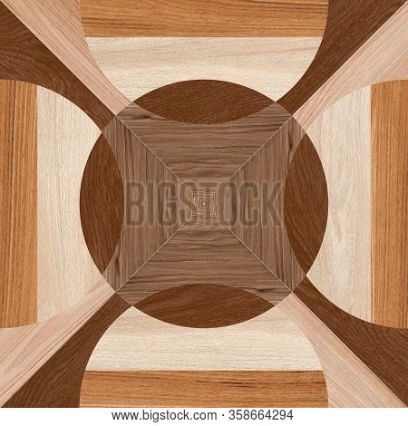 Floor Wood Tile, Vintage Ornament.decorative Pattern.tile Mosaic.wooden Texture.decorative Element F