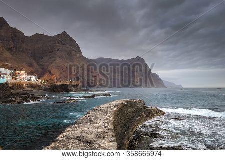 Cliffs And Ocean View In Ponta Do Sol, Santo Antao Island, Cape Verde, Africa