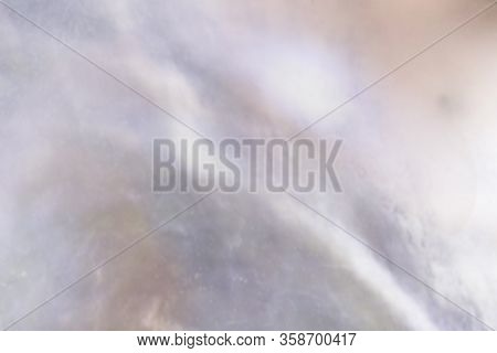 Abstract Cloudy Blur Texture Pearl Background With Shimmering Hues Of Mauve, Peach And Ocean Blue Co