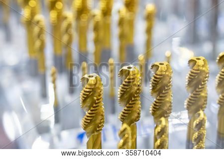 The Machine Tapping  Tool For Making  Thread By Cnc Milling Machine. The Special Tool For Machine Ta