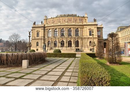 Prague, Czech Republic-17 Of March 2020: 
Concert Hall In Prague Called Rudolfinum.