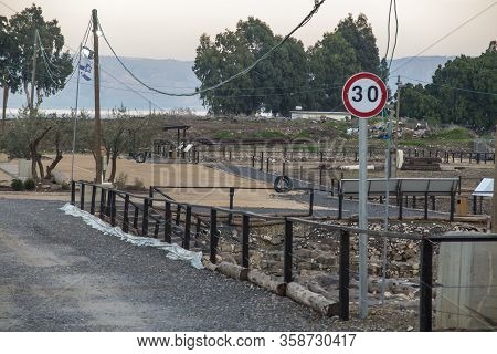 Excavations Of The 1st Century Synagogue In Magdala, Galilee, Israel. This Unique Piece Will Not Yet