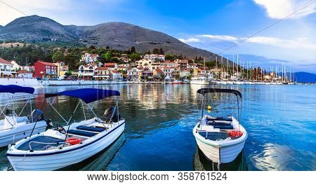 Beautiful places of Greece, Ionian Island Kefalonia (Cefalonia). Charming Agia Efimia fishing village