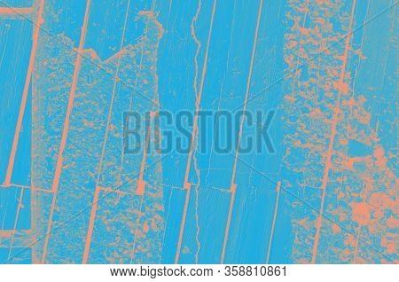 Abstract Coral And Blue Color Texture Background With Copy Space For Design.