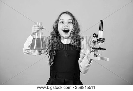 Inspire. Back To School. Child Study Bilogy Lesson. Discover Future. Science Research In Lab. Small 