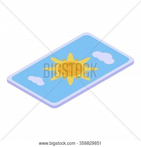 Fortune Teller Card Icon. Isometric Of Fortune Teller Card Vector Icon For Web Design Isolated On Wh