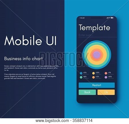 Mobile Application Interface. Ui Design, Vector Illustration