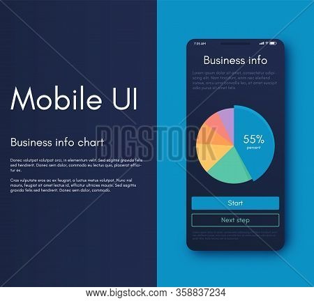 Mobile Application Interface. Ui Design, Vector Illustration