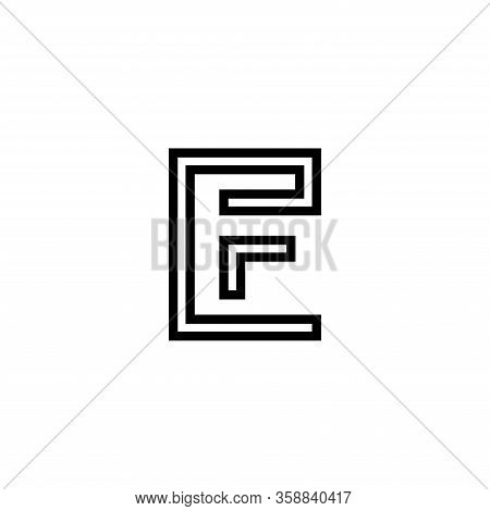 Initial Letter Cf Logo Design Vector Template.