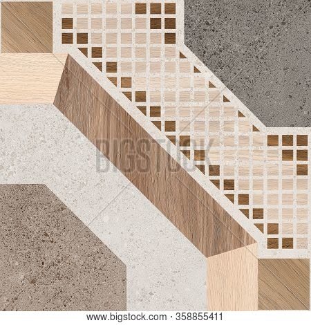 Vintage Ornament.decorative Pattern.tile Mosaic.wooden Texture.decorative Geometric Floor Wood Tile