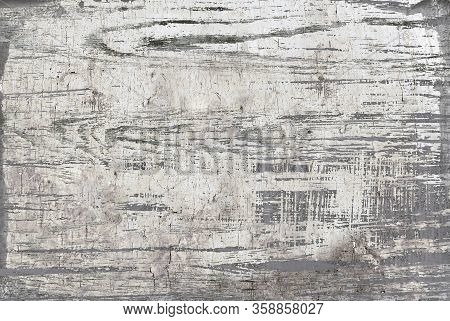 Grunge Background Peeling Paint Old Wooden Floor And Wall Tile.