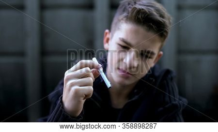 Bad Habits, Teenager Smoking Cigarette, Hiding From Parents, Awkward Age