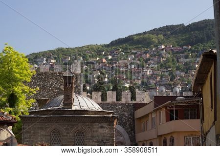 This Is A Famous Mosque In Bursa. This Mosque Is Known Asulucami Which Is An Famous Mosque For Touri