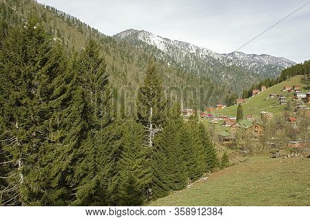 Trabzon / Turkey - 11.01.2020: This Is A Small Village Which Is Built On A Plateau. This Village Is 