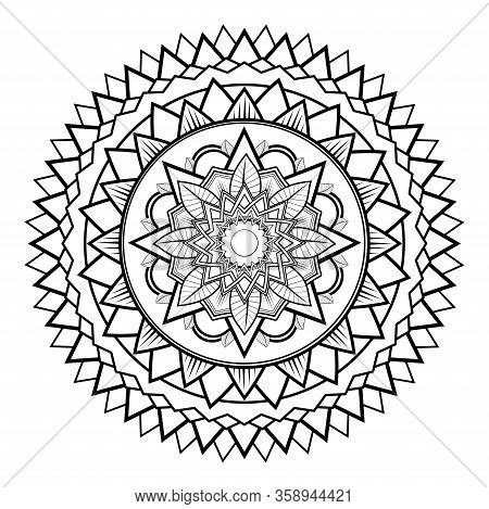 Mandala Pattern Black And White Good Mood