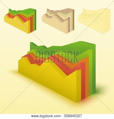 3d Bar Chart, Bar Graph Element. Editable Vector Graphics. Illustration For Business, Finance, Growt