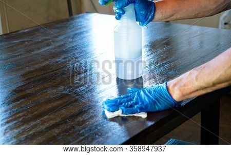Wiping Down Surfaces And Cleaning During Covid-19 Pandemic