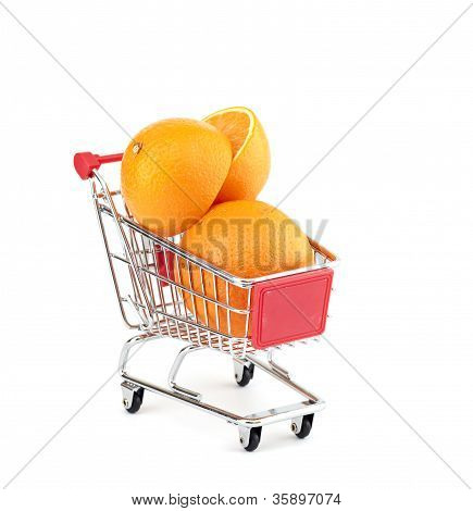 Carrito con frutas
