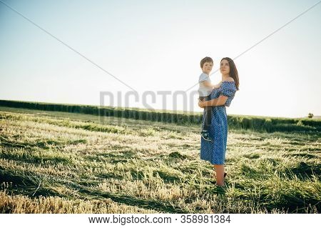 Have A Little Little Son Resting On Nature