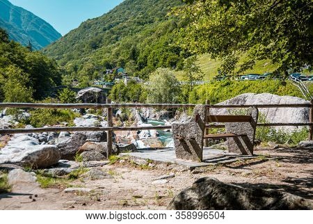 Landscape Panorama Of Romantic Famous Tourist Destination - An Old Swiss Village With Double Arch St
