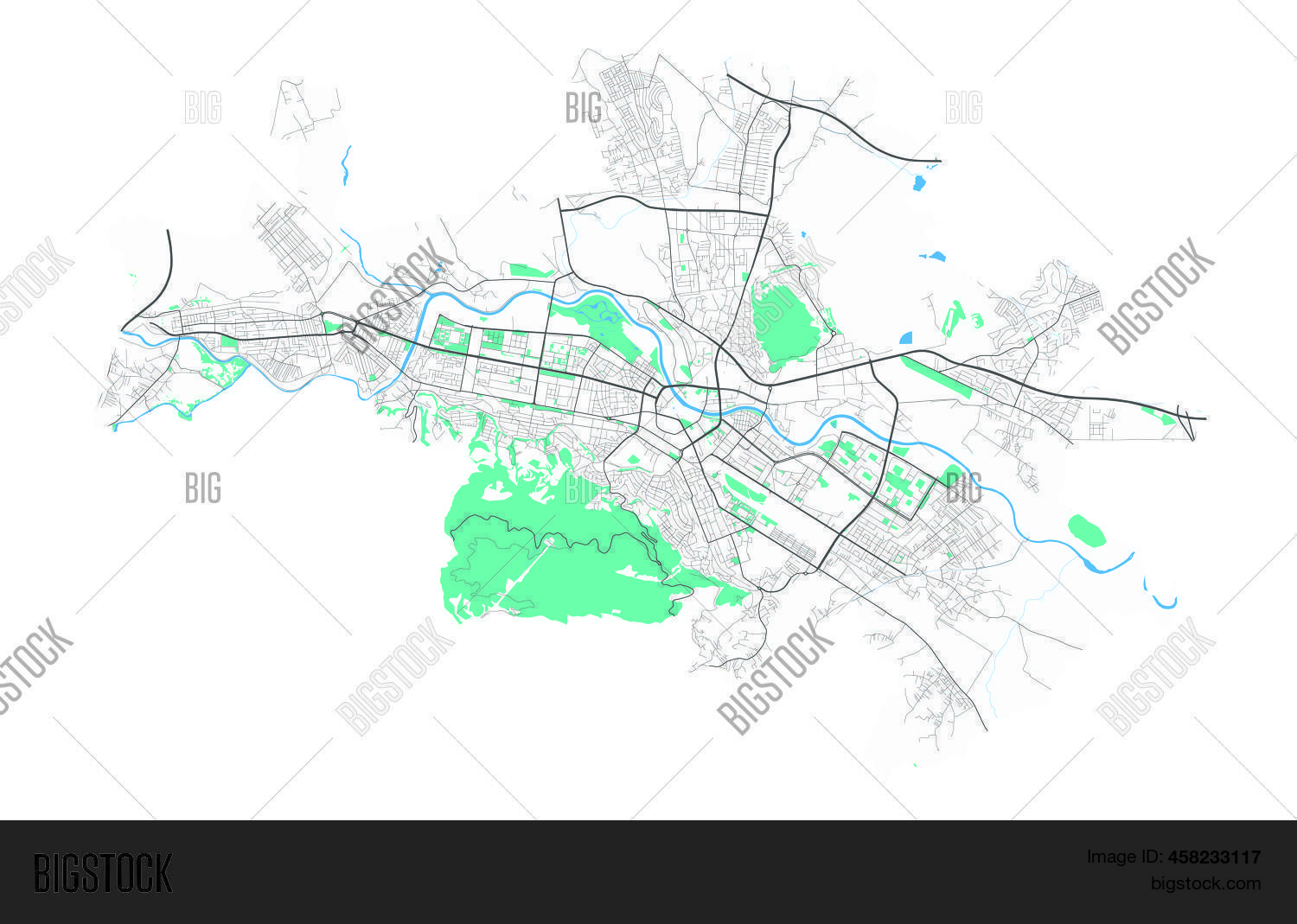 Skopje Vector Map. Vector & Photo (Free Trial) | Bigstock