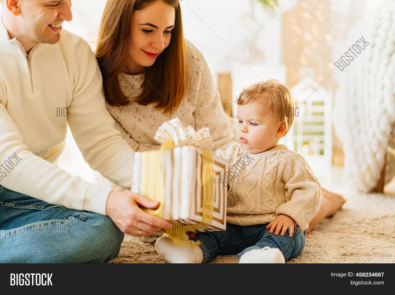 Mom Dad Give Gift Box Image & Photo (Free Trial) Bigstock