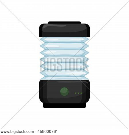 Electric Lantern Camp Lamp Cartoon. Electric Lantern Camp Lamp Sign. Isolated Symbol Vector Illustra