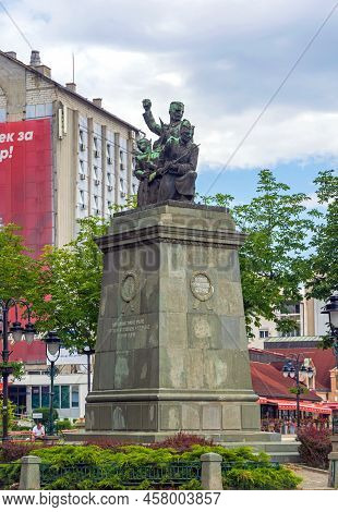 Zajecar, Serbia - June 12, 2022: Monument To Fallen Fighters Soldiers Of Timok Valley At Liberation 