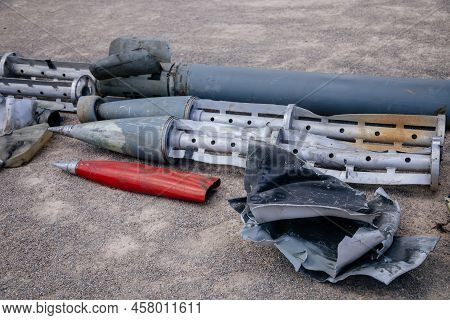 Prague, Czech Republic, 11 July 2022: Exhibition Of Russian Invasion Weapons Destroyed By Ukrainian 