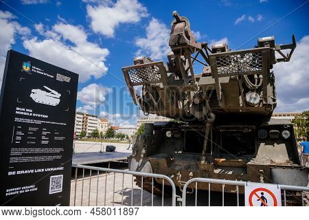 Prague, Czech Republic, 11 July 2022: Exhibition Of Russian Invasion Weapons Destroyed By Ukrainian 