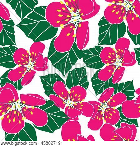 Seamless Abstract Vector Floral And Leaf Pattern Background