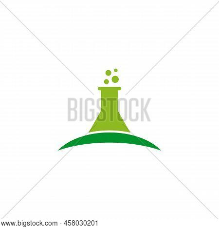 Lab Logo Design With Using Chemical Bottle Icon Logo Design Vector Template