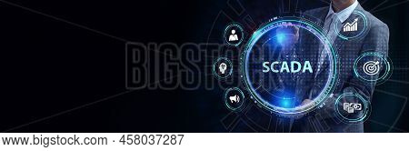 System Supervisory Control And Data Acquisition Technology Concept. Scada