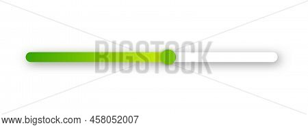 Horizontal Scrollbar. Switch Control Panel For Power, Volume, Brightness, Ect.  Vector Design Elemen