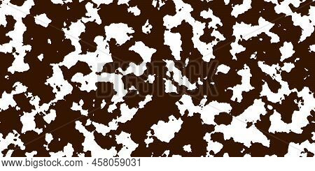 Brown Cowhide With White Spots As A Seamless Pattern