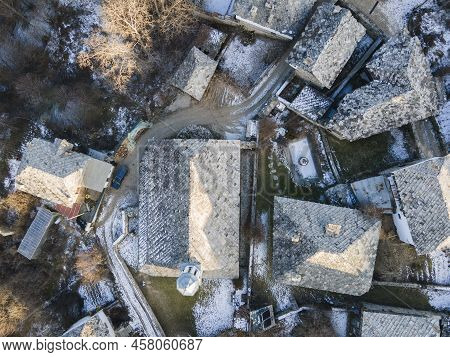 Aerial View Of Village Of Dolen, Blagoevgrad Region, Bulgaria