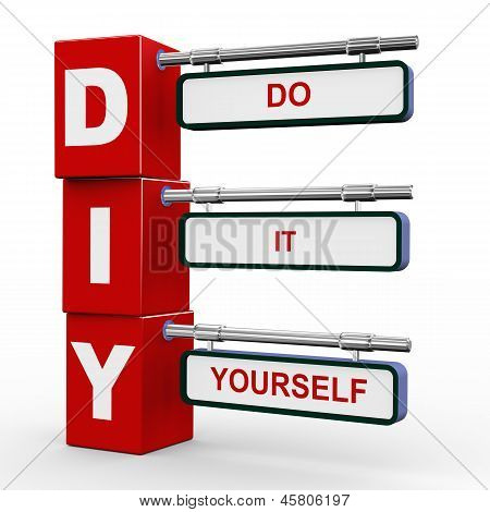 3D moderne Schild von Diy