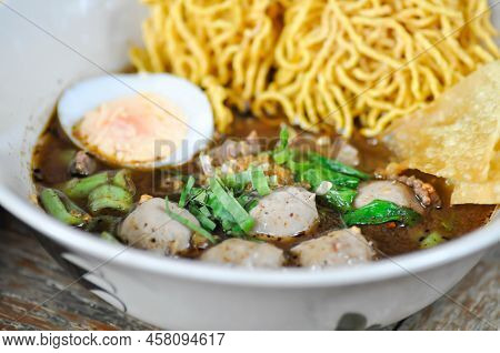 Noodles Or Meatball Noodles Or Noodle, Chinese Noodles Or Thai Noodles