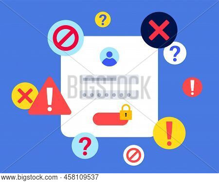 Notification On Smartphone. New Messages, Lock Screen And Warning. Personal Information Protection. 