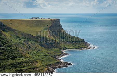 South West Coast Path, St. Aldhelm's Chapel Seen From Chapman's Pool