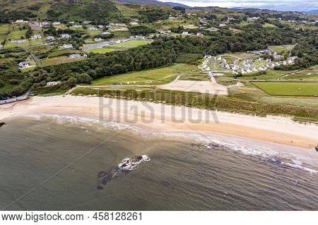 Aerial Of Fintra Beach By Killybegs, County Donegal, Ireland