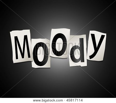 Moody koncept.