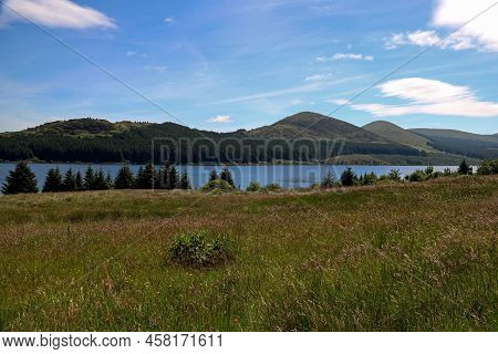 View Of Hills And Loch Doon In Ayrshire South West Scotland