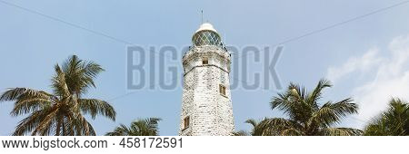Banner Photo Of Dondra Lighthouse - The Highest Lighthouse On The Island, Sri Lanka, Near The City O